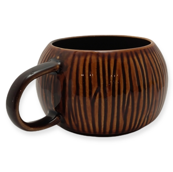 Starbucks 2013 Coffee Mug Bean Design Brown 12 fl oz Coconut Shell Appearance - Picture 3 of 6